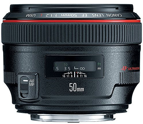 Canon EF 50 mm f/1.2L USM Lens, Black