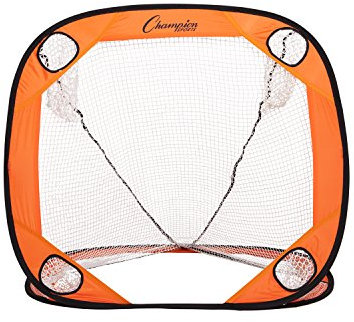 Champion Sports Lacrosse Trainingsziel: Pop-Up- und Hinterhofschießnetz, Orange, 1,2 x 1,2 m
