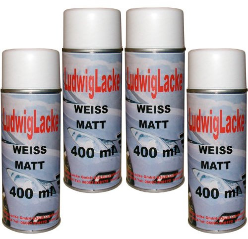 Standardspray 4 Lackspray Weiss matt 400 ml je Spraydose