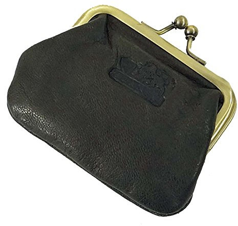 Kleiner Leder Geldbeutel Knips-Börse Damen Geldbörse Portemonnaie Dark Green