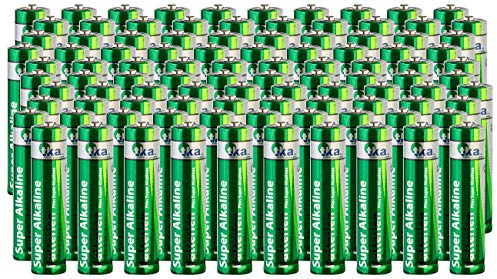 tka Köbele Akkutechnik R3 Batterien: Sparpack Alkaline-Batterien Micro 1,5V Typ AAA, 100 Stück (1,5 Volt Micro Batterien, Micro-Batterie-Set)