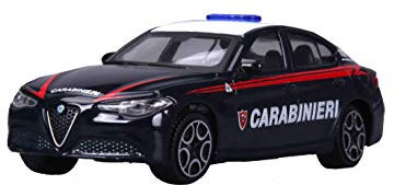 Bburago - Carabinieri Car - Realistisches Modellauto im Maßstab 1:43 (Zufallsauswahl aus den verfügbaren Modellen), Offizieller Carabinieri-Führerschein, Empfohlenes Alter 3+ Jahre