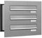 AL Briefkastensysteme 3er Briefkasten Mauerdurchwurf in V2A Edelstahl, 3 Fach DIN A4, wetterfeste Premium Briefkastenanlage Postkasten