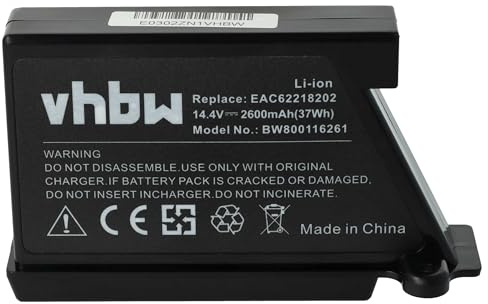 vhbw Li-ION Batterie 2600mAh (14.4V) pour Robot aspirateur Home Cleaner LG HomBot VR6370LVM, VR64602, VR64604LV, VR64607, VR64607LV, VR64701