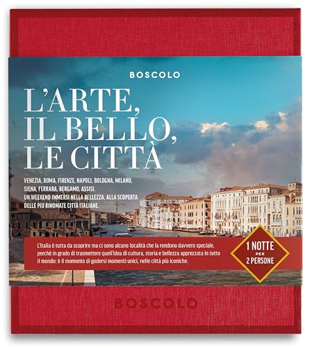 Boscolo Gift L'Arte, il Bello, le città| Cofanetto Soggiorno 1 Notte in italia| Hotel 4★ + Colazione | Idea Regalo Laurea | 20+ Destinazioni | Valido 12 Mesi