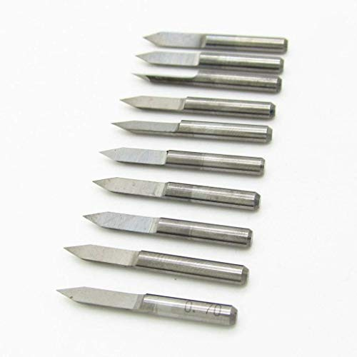 Pxyelec Schaftfräser, 3,175mm (1/8) Schaft Fräser-Satz Gravurbohrer aus Karbid für CNC-/PCB-Maschinen