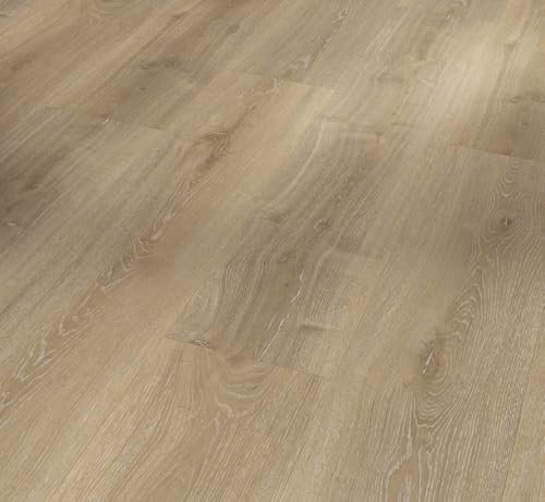 Parador Designboden Vinyl Basic 5.3 Eiche Royal hell gekälkt Gebürstete Struktur Landhausdiele 4-seitige Fase