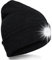 SPGOOD LED Beanie Beleuchtete Mütze mit Licht,Wiederaufladbare USB Winter Warm LED Mütze mit Licht,Lampe Laufmütze für Angeln,Jogger,Camping,Laufen(Schwarz)