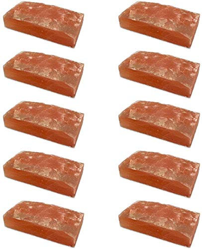 SudoreWell® Salzziegel 20x10x5 cm - eine Seite rau - aus der Salt Range Pakistan (10 Stück)