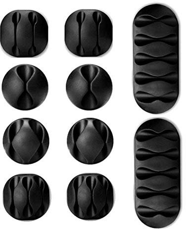 Raccoglicavi Spiralato, Morsetto per cavo del cavo USB 10pcs Morsetto per cavo, Avvolgitore aderente Auricolare Auricolare Cavo Clip in silicone, Gestione del desktop della linea telefonica