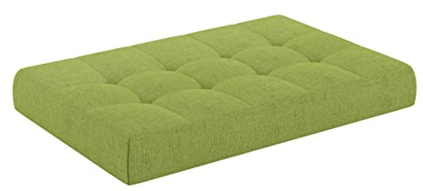 chilly pilley Palettenkissen Palettenauflage Schräg Geschnitten Gesteppt Palettenpolster Gartenkissen Garten Kissen Indoor Outdoorkissen Farben und Größen (Lime, 120x60x15cm)