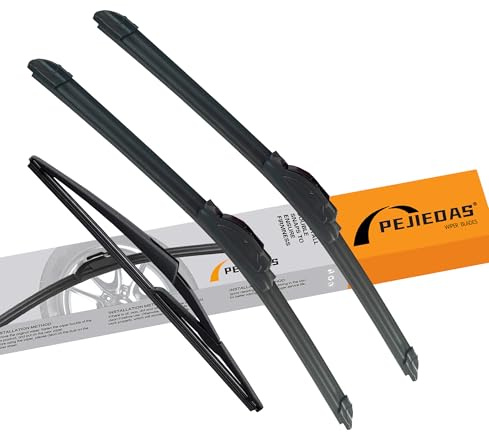 PEJIEDAS 3 Wiper Blades for Ford Expedition 2009-2016 Lincoln Navigator 2009-2016, OE Genuine Replacement (22″/22″ Front Wiper + 16″ Rear Wiper)
