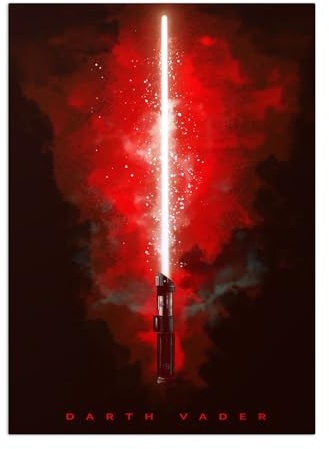 Displate Offiziell Star Wars MetallPoster Magnetische Befestigung Inklusive Lizenziert Bilder Hochwertiges Poster Star Wars - Lightsabers - Revenge of the Sith Poster 45 cm x 32 cm