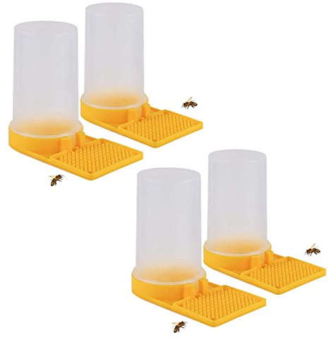 4 Paquetes Colmena Dispensador de Agua para Apicultura Alimentador de Entrada de Colmena de Abejas Bebiendo Equipos