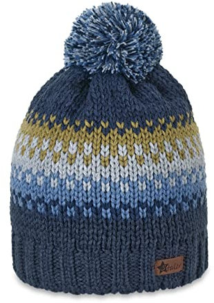 Sterntaler Baby - Jungen Mütze Baby Bommelstrickmütze Farbverlauf, marine, 49