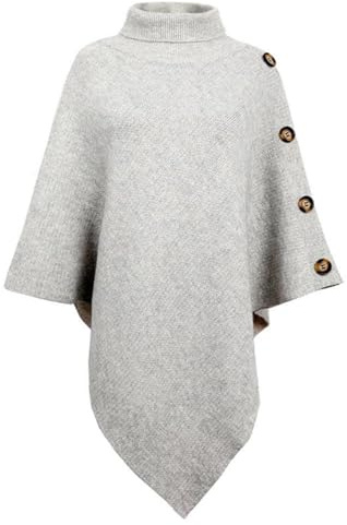 Poncho dam, vinter, stickade ponchos mössor för kvinnor, elegant, varm med ärmar, lång trendig extra stor stickad tröja, toppar damer, poncho, löst sittande cape, halsduk med öppen framsida för höst,