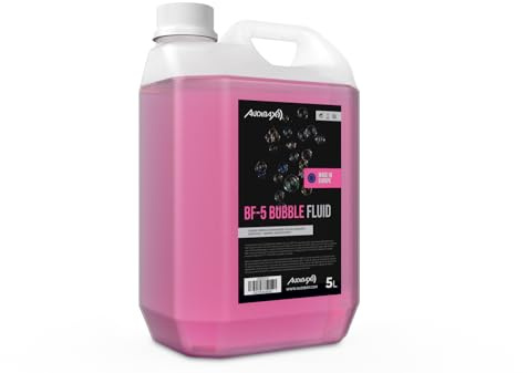 Audibax BF-5 Bubble Fluid - Bubbla Vätska för 5-liters Bubbla Machine - Naturlig vätska - Säker för andning och farliga kemikalier - Cruelty Free - Nattklubbar och fester
