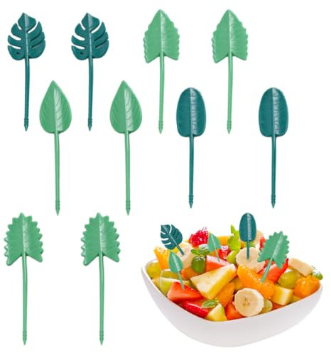 VBKITW 20 Stück Food Picks, Obstgabeln, Wiederverwendbar Obst Zahnstocher für Desserts Obst Gebäck Party Mittagessen Bento, für Kinder Erwachsene