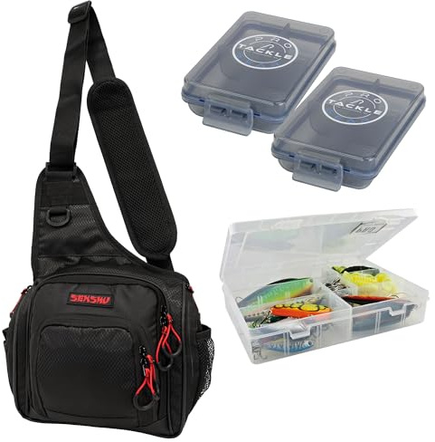 Senshu Urban-City Sling Bag Bundle - Angeltasche mit 3 Boxen - Street Fishing Tasche