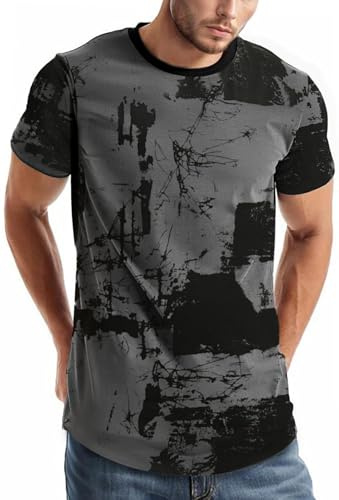 comefohome Mens T-Shirts Graphic Fashion Tshirt UK Casual Short Sleeve Tee Tops Hipster Hip Hop T Shirts Cool Shirt