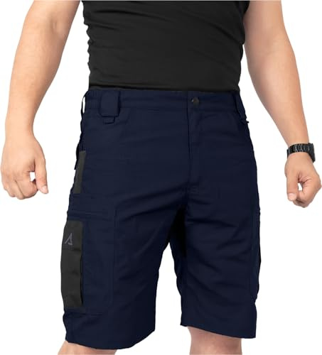 ACE Schakal Cargo-Hose kurz - Einsatz-Shorts mit Stretch-Bund für Männer - Taktische Outdoor-Hosen für Herren - Navy - 56