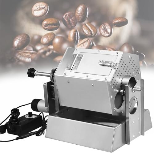 DPLWJPP Tostatrice Elettrica per Chicchi caffè Uso Domestico,Macchina Tostatrice Professionale A Tamburo 3,4 L,per Cottura caffè,Castagna,Arachidi,Cereali