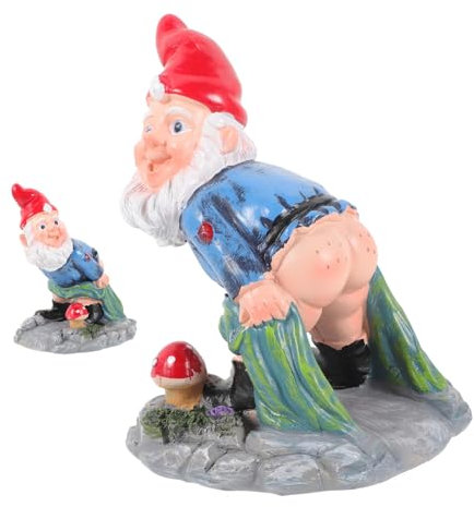 YARNOW Figurine de Nain Amusante en Résine Synthétique Légère pour Décoration Intérieure et Extérieure, Ornement Pratique pour Fenêtres et Fêtes