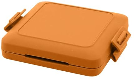 cfpqv Sandwichera para microondas Munchy, tostadora para microondas, tostadora para microondas, tostadora con bandas de silicona ajustables, sin electricidad, (naranja, A)