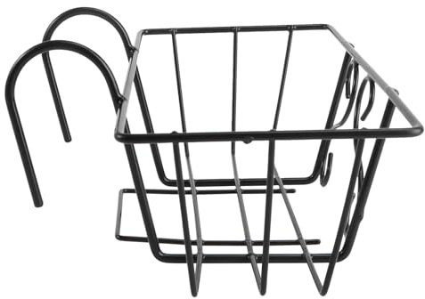 SOIMISS Support pour Plantes Suspendues Carré en Fer Noir, Porte Plante Pratique pour Balcon et Bord de Fenêtre, Style Européen et Facile à Nettoyer