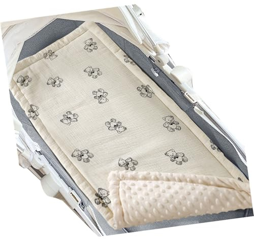 Cojín de asiento para cochecitos de bebé, colchón de doble cara, cojín suave, transpirable, con patrón impreso, almohadilla de fácil limpieza para cochecitos