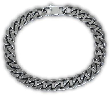 Lunara Atelier Titan Armband, Panzerkette 10,5 mm, Gliederkette, 100% reines TITAN, für empfindliche Haut, hypoallergen, schlicht und robust