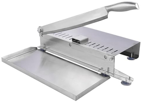 VALICLUD Trancheuse Viande Manuelle Inox pour Poisson Poulet Bœuf Légumes Coupeur Polyvalent pour Cuisine Domestique et Professionnelle