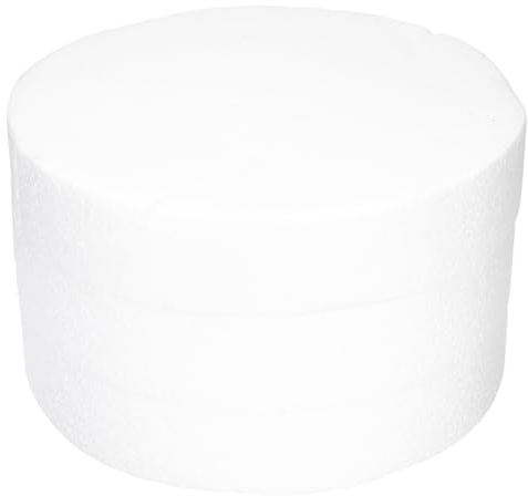 MUELODSIC Dischi di Schiuma Rotondi Fai da Te 3 Pezzi 250Mm X 50Mm per Composizioni Floreali Decorazioni Feste e Centrotavola Artigianali