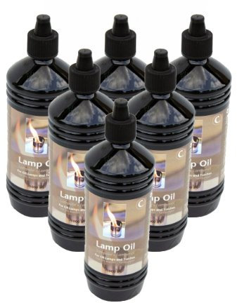 Pack of 6 Clear Lamp Oil Fuel