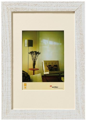 walther design Bianco Polare 50 x 70 cm con passe-partout, Cornice in Legno per la casa HO070V
