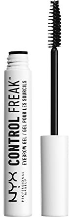 NYX Professional Makeup Control Freak Eyebrow Gel, Clear Brow Setter and Clear Mascara, Tames Brows and Sets Colour, Non-Sticky and Non-Flaking, 10 ml