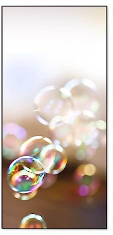 banjado® Magnettafel 37 x 78cm / Magnetwand aus Metall/Magnetpinnwand als Memoboard/Pinnwand Magnettafel Küche, Büro, Kinderzimmer inkl. 4 Magnete & Montageset - Motiv Seifenblasen