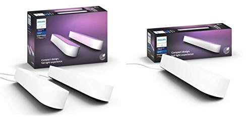 Philips Hue Play White and Colour Ambiance Smart Light Bar 3 Pack [Base Unit + Extension], Entertainment Lighting for TV and Gaming (Compatible with Alexa, Google Assistant and Apple HomeKit)