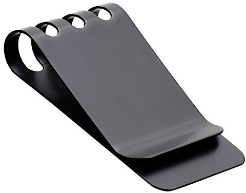 Lindenle Money Clip Spring Steel Cash Clips Large Capacity Minimalist Front Pocket Wallet (Medium Black)