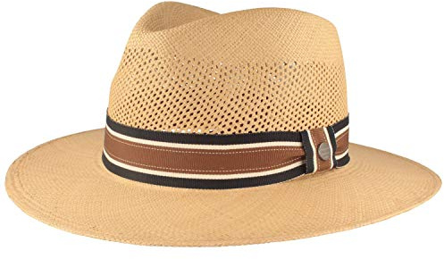 Bred original panamahatt | halmhatt | Ecuadors sommarhatt – traditionellt handflätad med ventilerad krona
