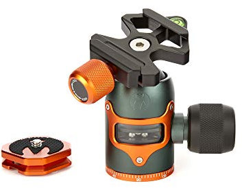 3 Legged Thing AirHed Vu Tripod Ball Head - 360 Degree Panning Base, Arca-Swiss Compatible Ball Head Suitable for Heavier Cameras and Longer Lenses with Visible Mechanism (AHVUG)