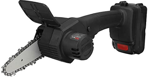 YTTS Mini Motosierra, Motosierra Inalámbrica De 4 Pulgadas, Tijeras De Podar Negras, Mini Motosierra De Mano con Batería 15000 Y Cargador para Jardín, Árbol, Talla De Madera