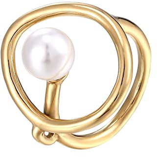 ZAGZIG 925 Argent Rond Perle géométrique fête Bijoux pour Femmes Mariage français élégance et simplicité Mode réglable Anneau Cadeau