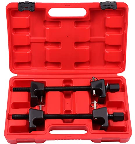 ACZCR 2pc Macpherson Strut Spring Compressor Tool Set with 10.5 Range, Heavy Duty Coil Spring Compressor Tools with 1/2 Square Drive, 13/16 Hex Strut Compressors for Car Truck - Black