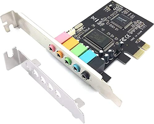 Pardarsey PCIe 5.1 Internal Sound Card for PC Windows 7, 3D Stereo PCI-e Audio Card, CMI8738 Chip, 32/64 Bit PCI Express Adapter