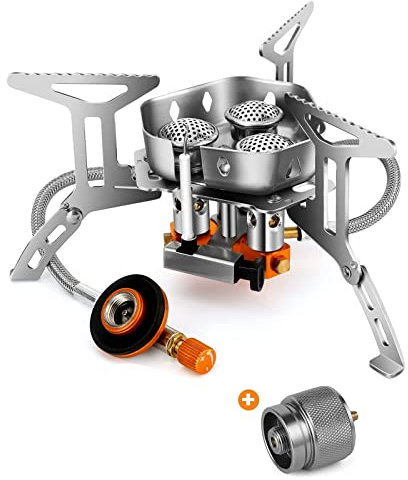 ANZAGA Réchaud de Camping à gaz pour Sac à Dos – Réchaud Portable léger pour routards et randonneurs | Cuisinière à gaz portative
