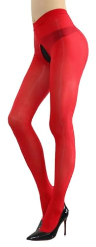 HTRUIYATY Damen Strumpfhosen Glänzend ölig Stützend Strumpfhosen Hohe Taille Feinstrumpfhose