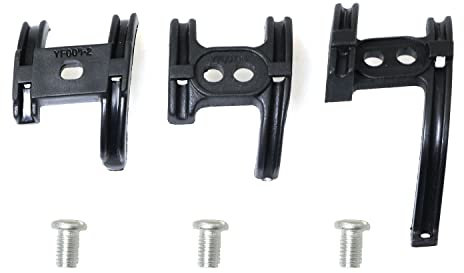 RLECS Fahrrad Tretlager Kabelführung Platte 3PCS Schwarz Anti Reibung MTB Fahrrad Rahmen Gehäuse Fahrrad Kabelhalter, YF007-2+YF007-3+YF007-5 Fahrrad Kabelführung Shifter