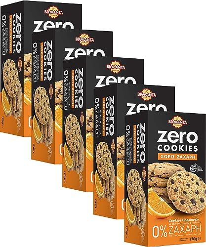 Cookies Doppelkekse Kekse mit Orangengeschmack und dunklen Schokostückchen ohne Zucker 850g aus Griechenland