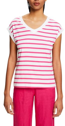 ESPRIT 044ee1k312 T-Shirt, 662 Pink Fuchsia 3, XXS Donna